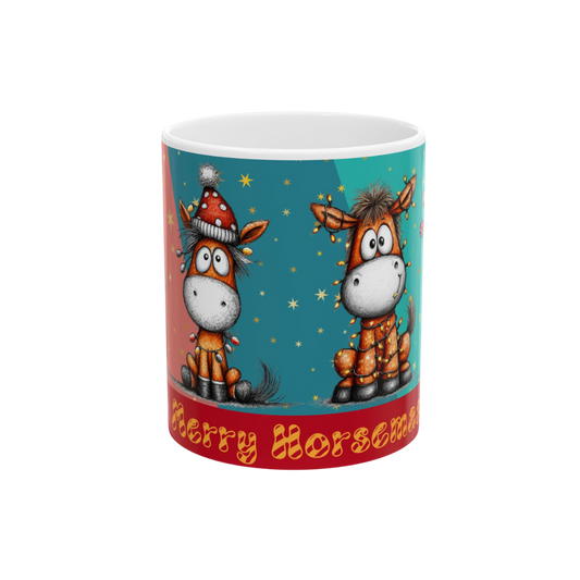 Merry Horsemas Ceramic Mug