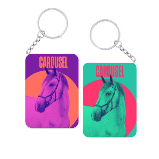 Personalised Pop Art Horse Keyring