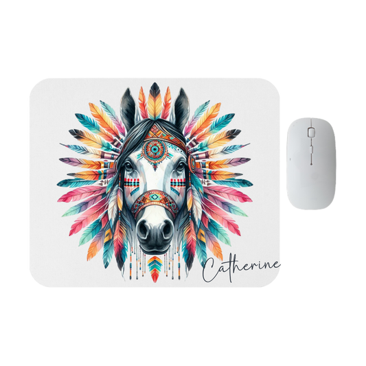 Personalised Native American Horse Mousepad
