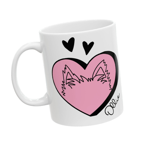 Personalised Dog Ear Ceramic Mug
