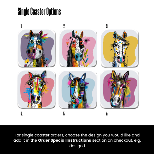 Quirky Horse Coasters