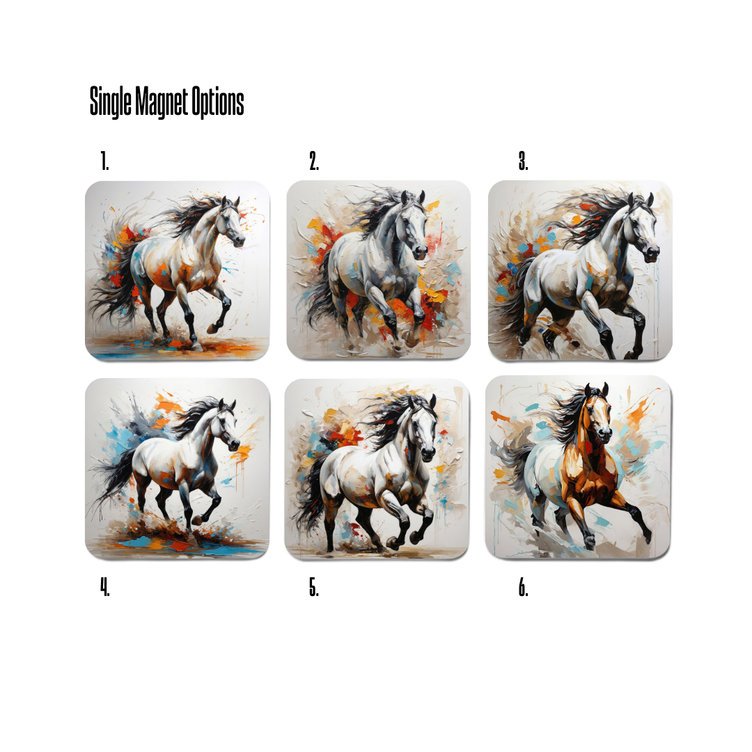 Watercolour Horse Magnets