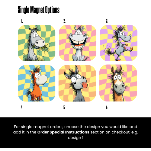 Cute Cartoon Horse Magnets