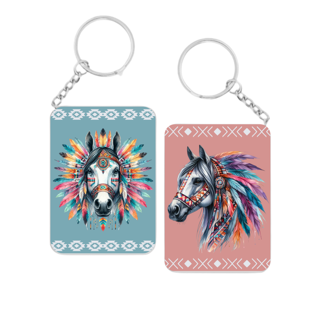 Native American Horse Keyrings