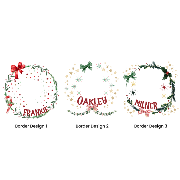 Personalised Christmas Sitting Dog Ornament Flat