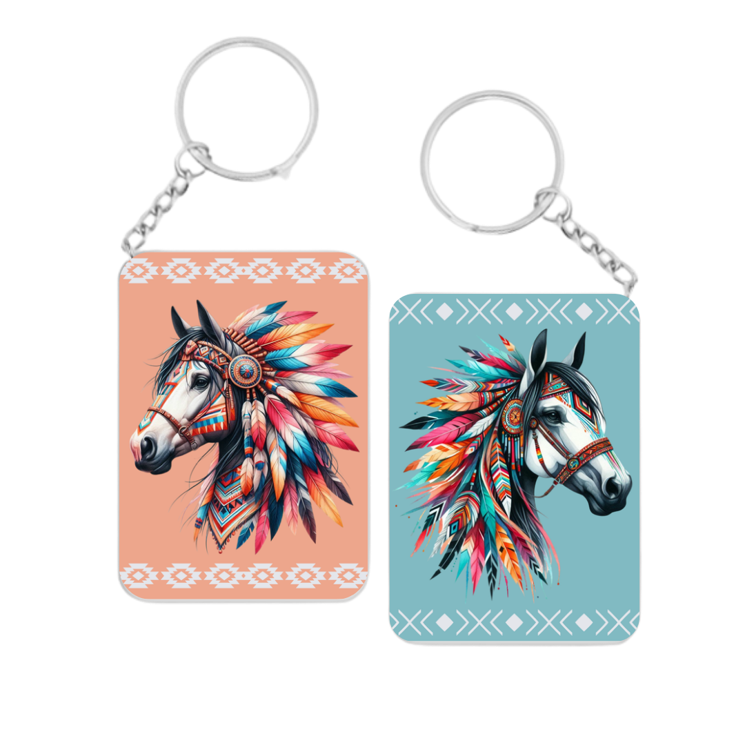 Native American Horse Keyrings