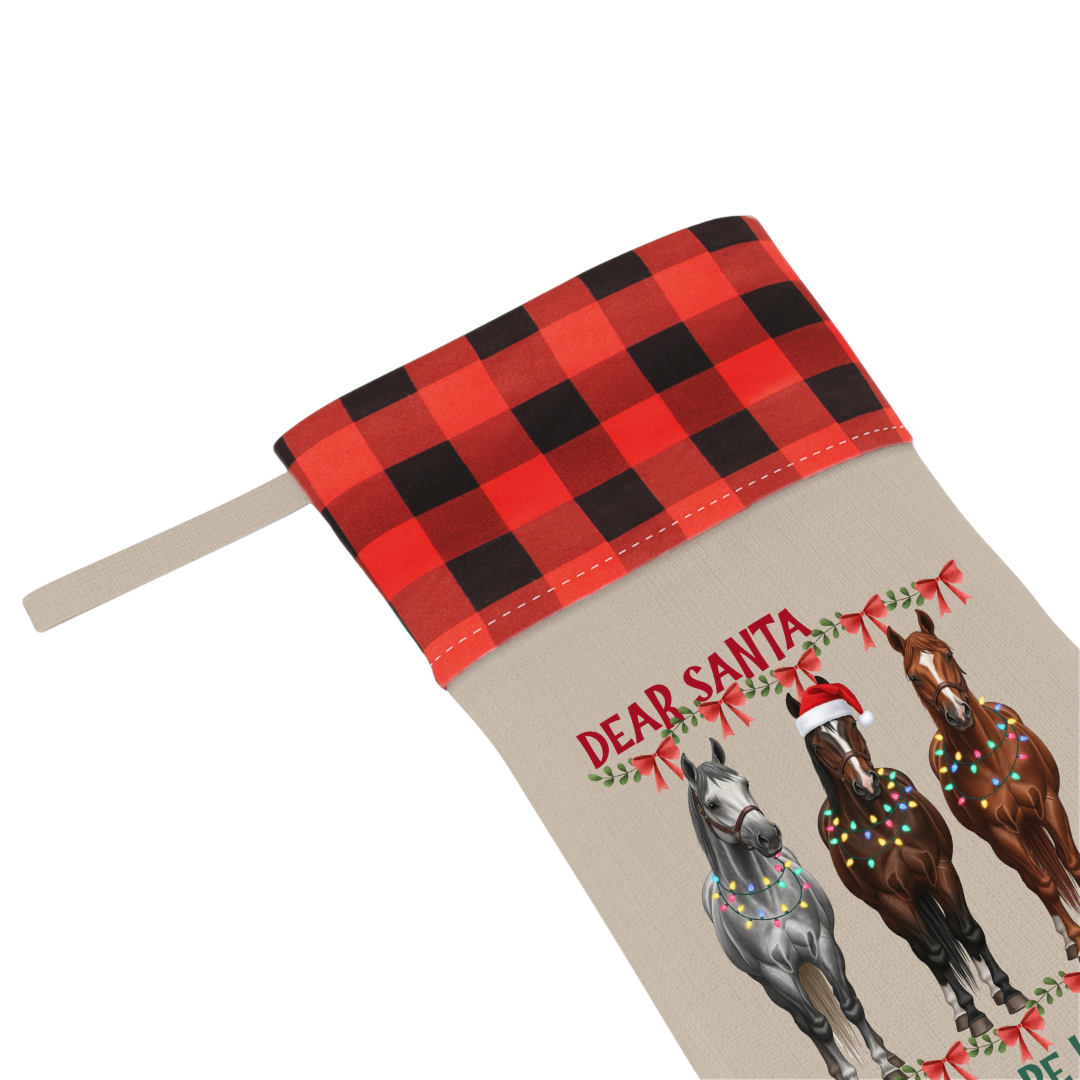 Dear Santa Equestrian Christmas Stocking