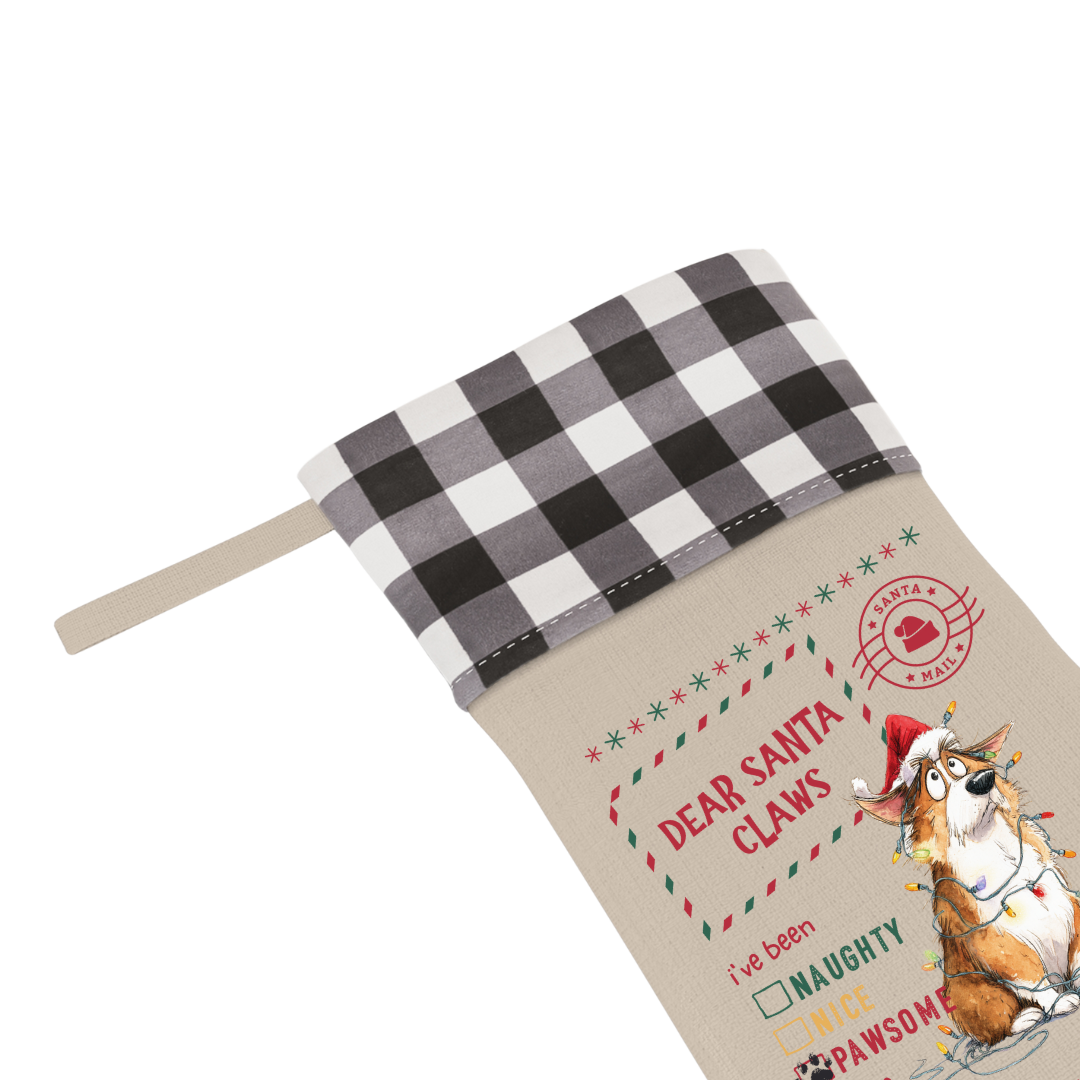 Dear Santa Claws Personalised Christmas Stocking