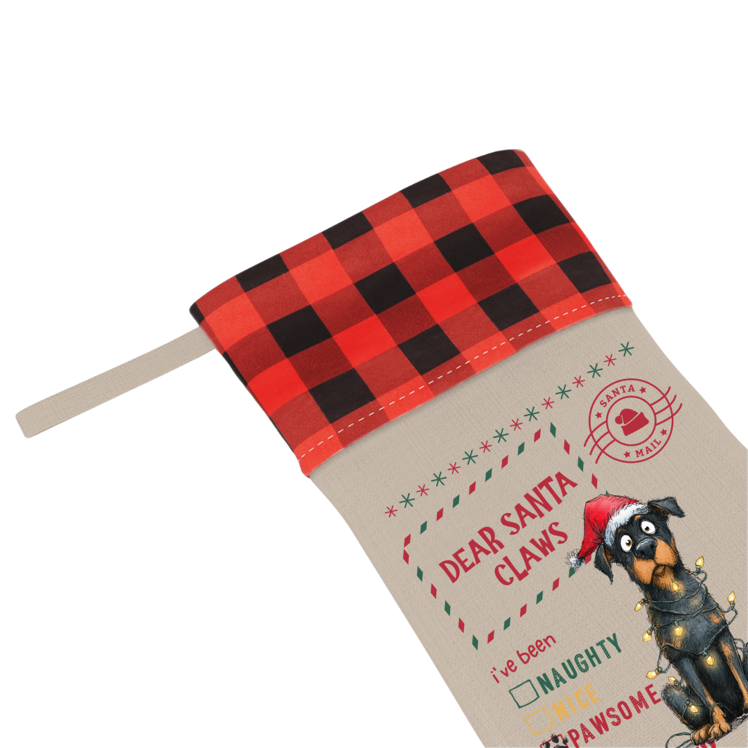 Dear Santa Claws Personalised Christmas Stocking