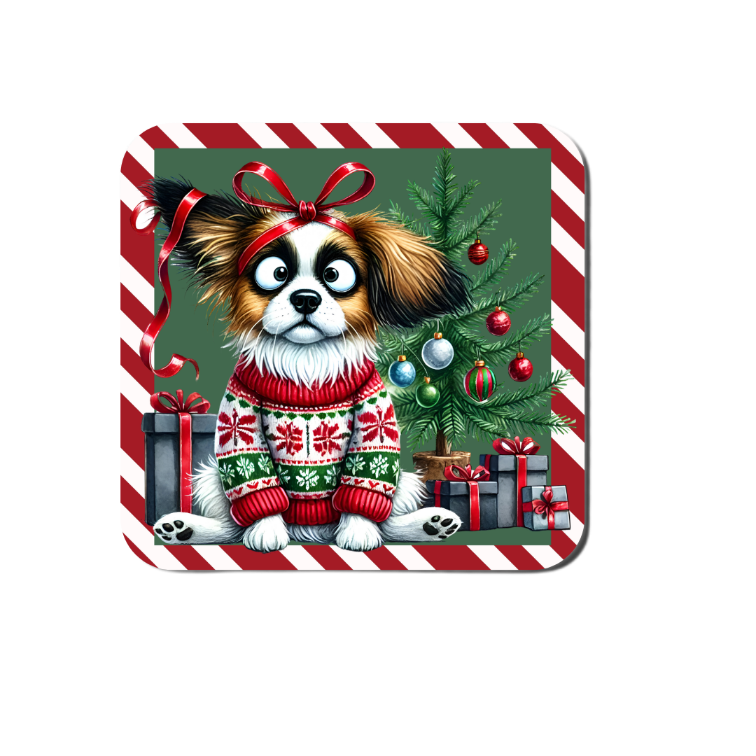 Quirky Christmas Dog Coasters