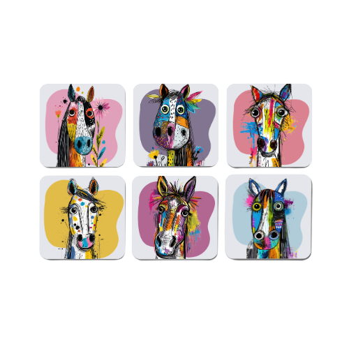 Colourful Quirky Horse Magnets
