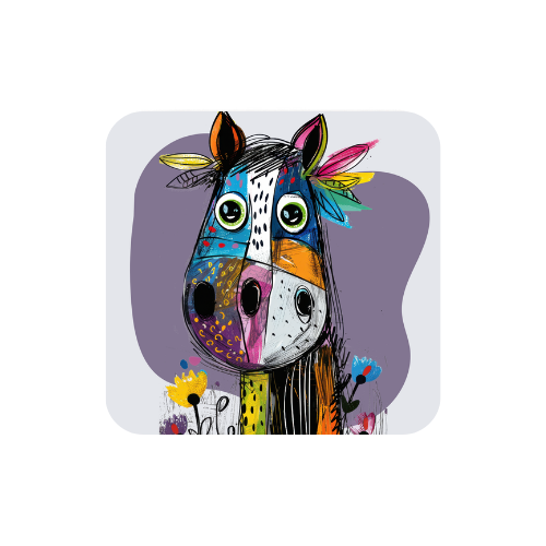 Colourful Quirky Horse Magnets