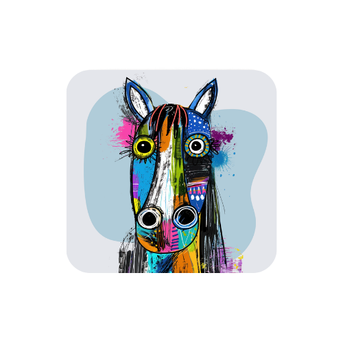 Colourful Quirky Horse Magnets