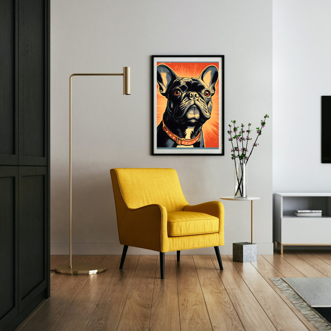 French Bulldog Retro Wall Art