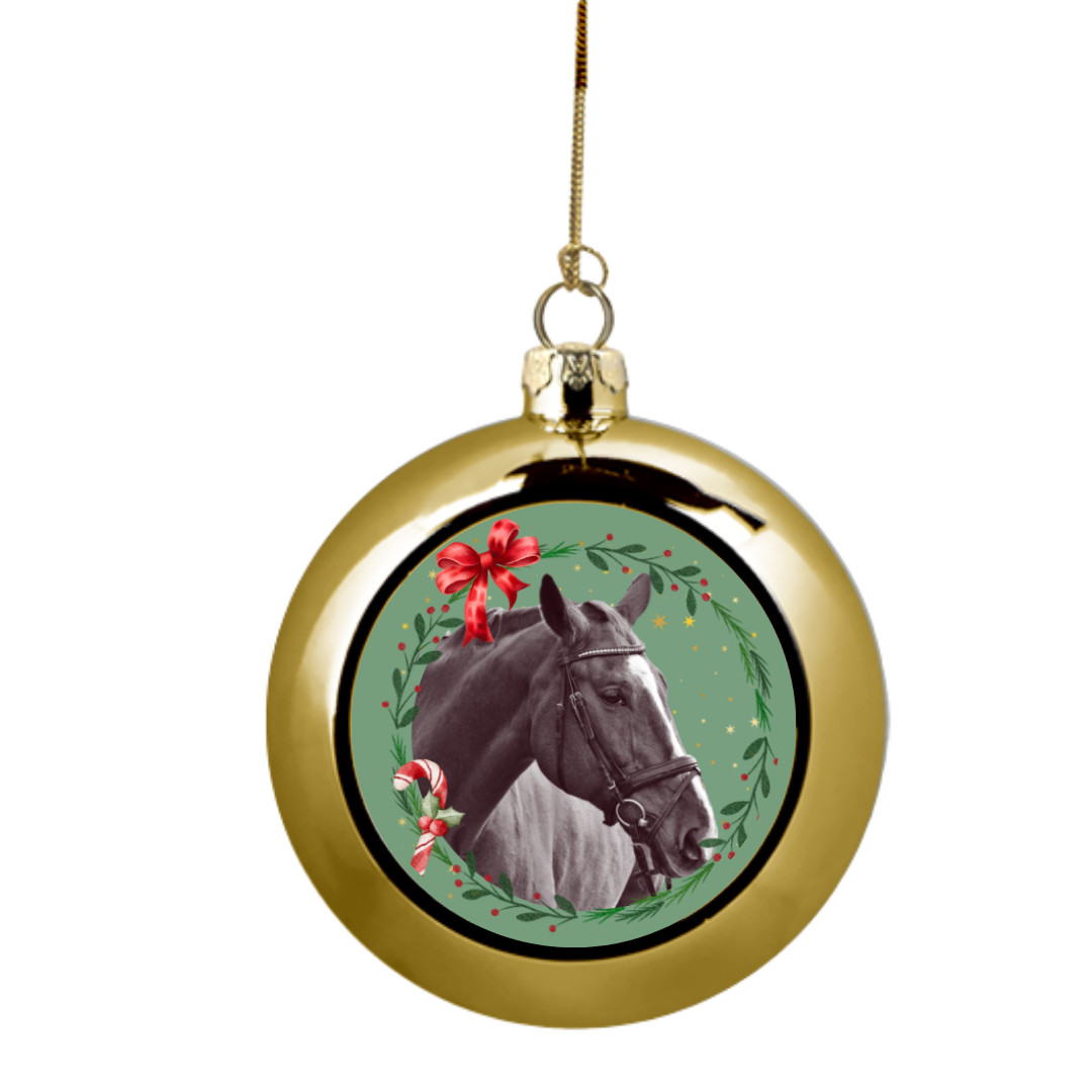 Personalised Christmas Horse Bauble