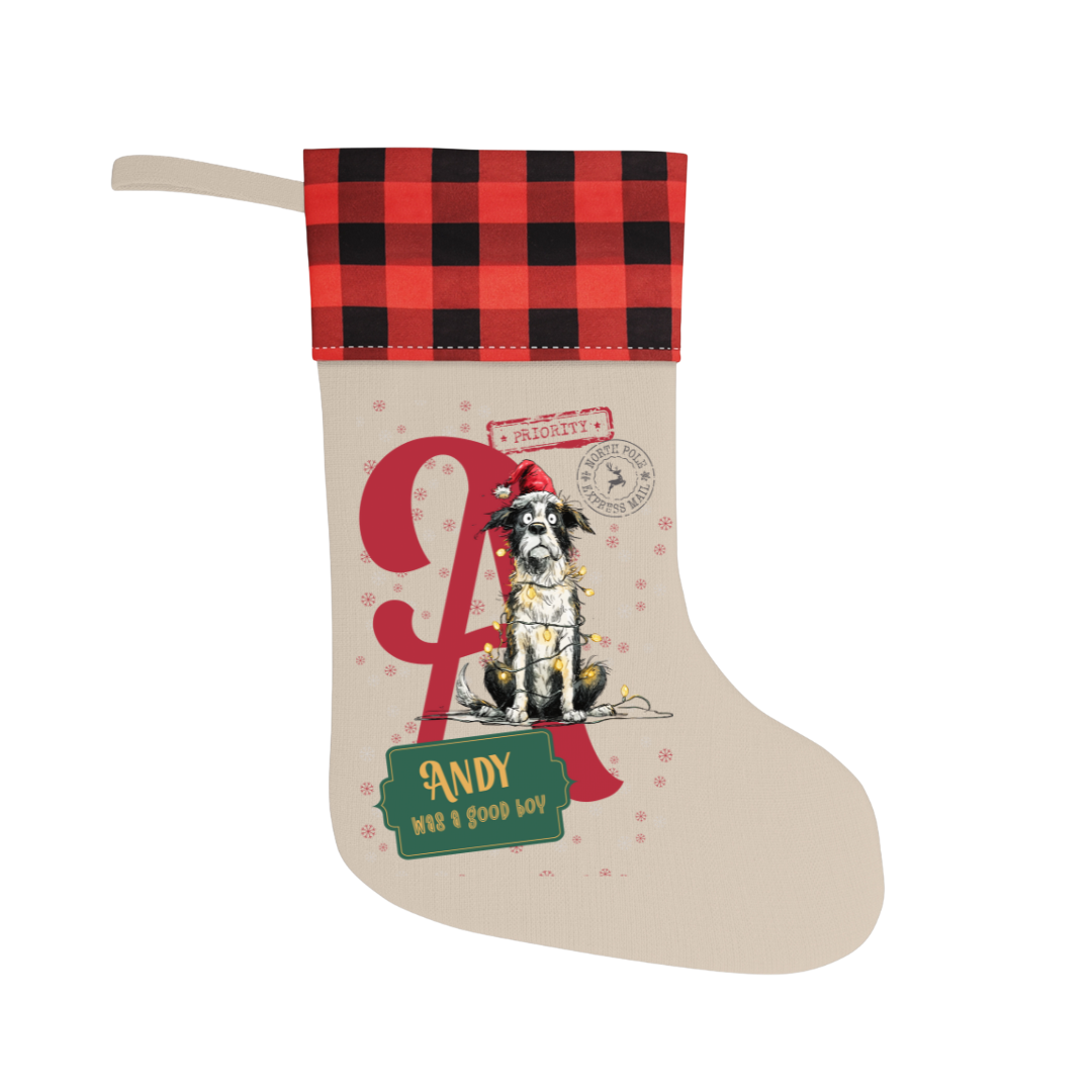Good Dog Personalised Christmas Stocking