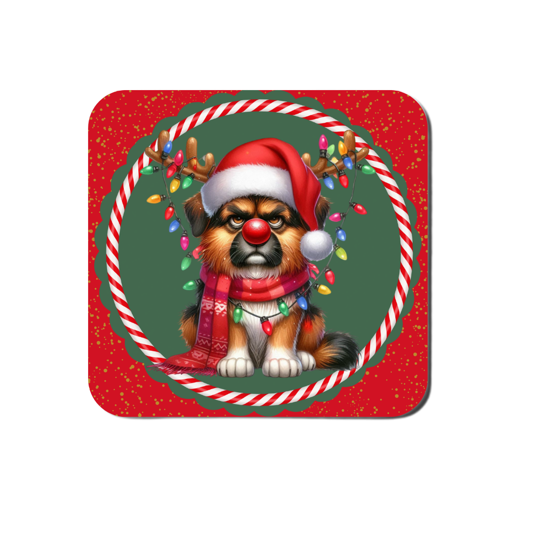Grumpy Christmas Dog Coasters