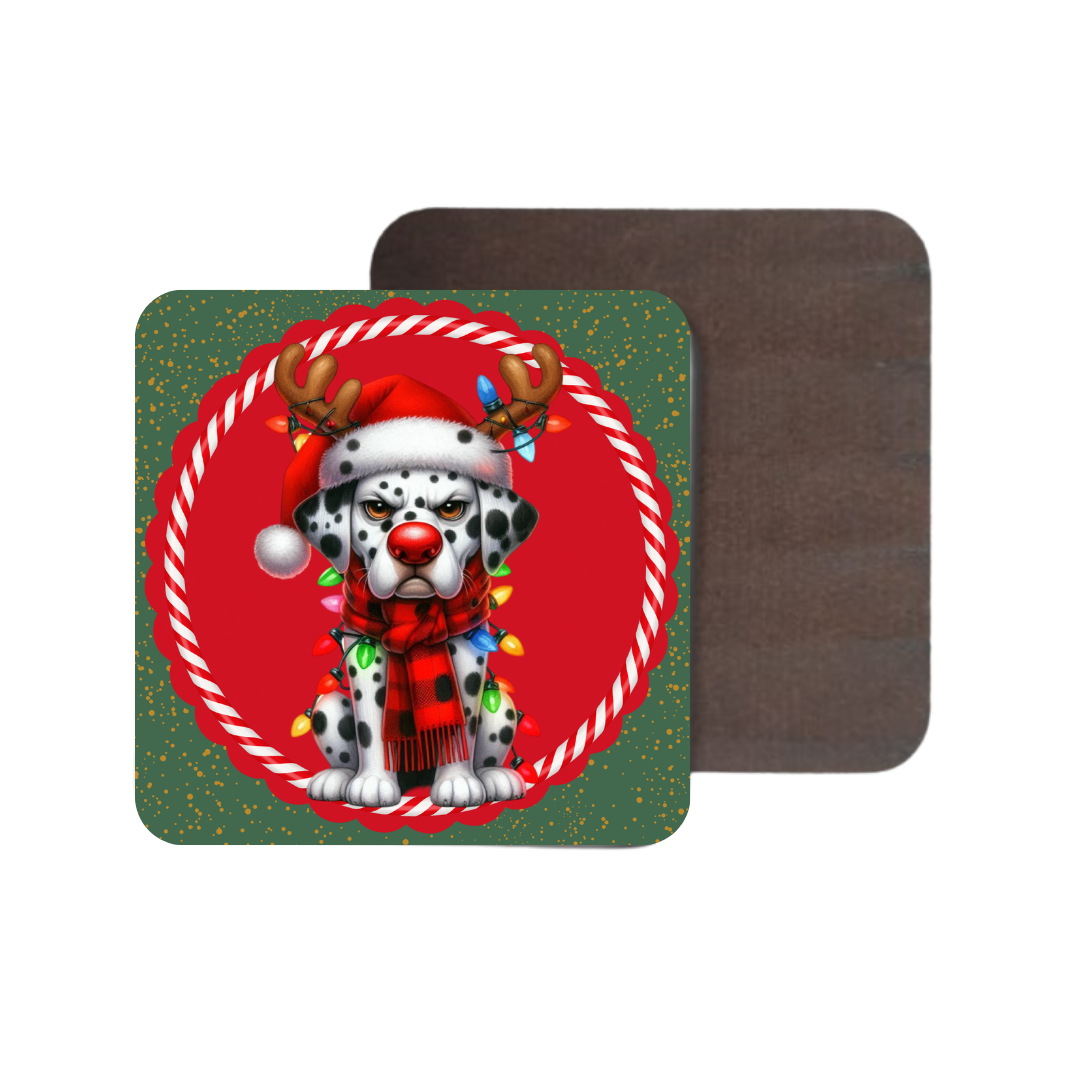 Grumpy Christmas Dog Coasters