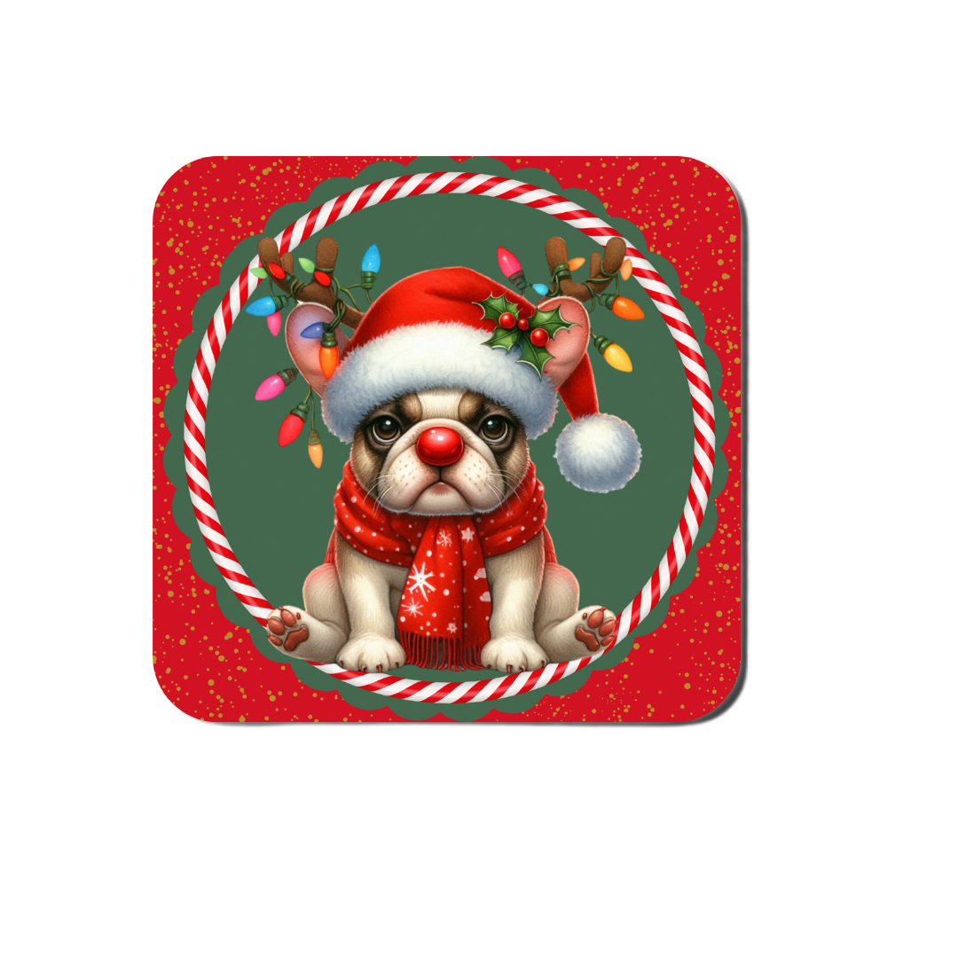 Grumpy Christmas Dog Coasters