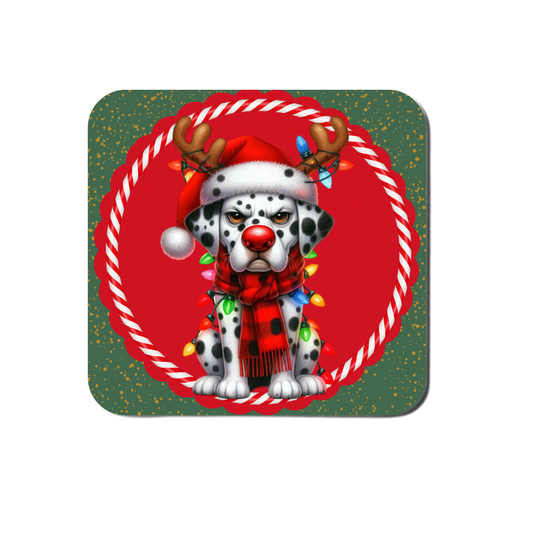 Grumpy Christmas Dog Coasters