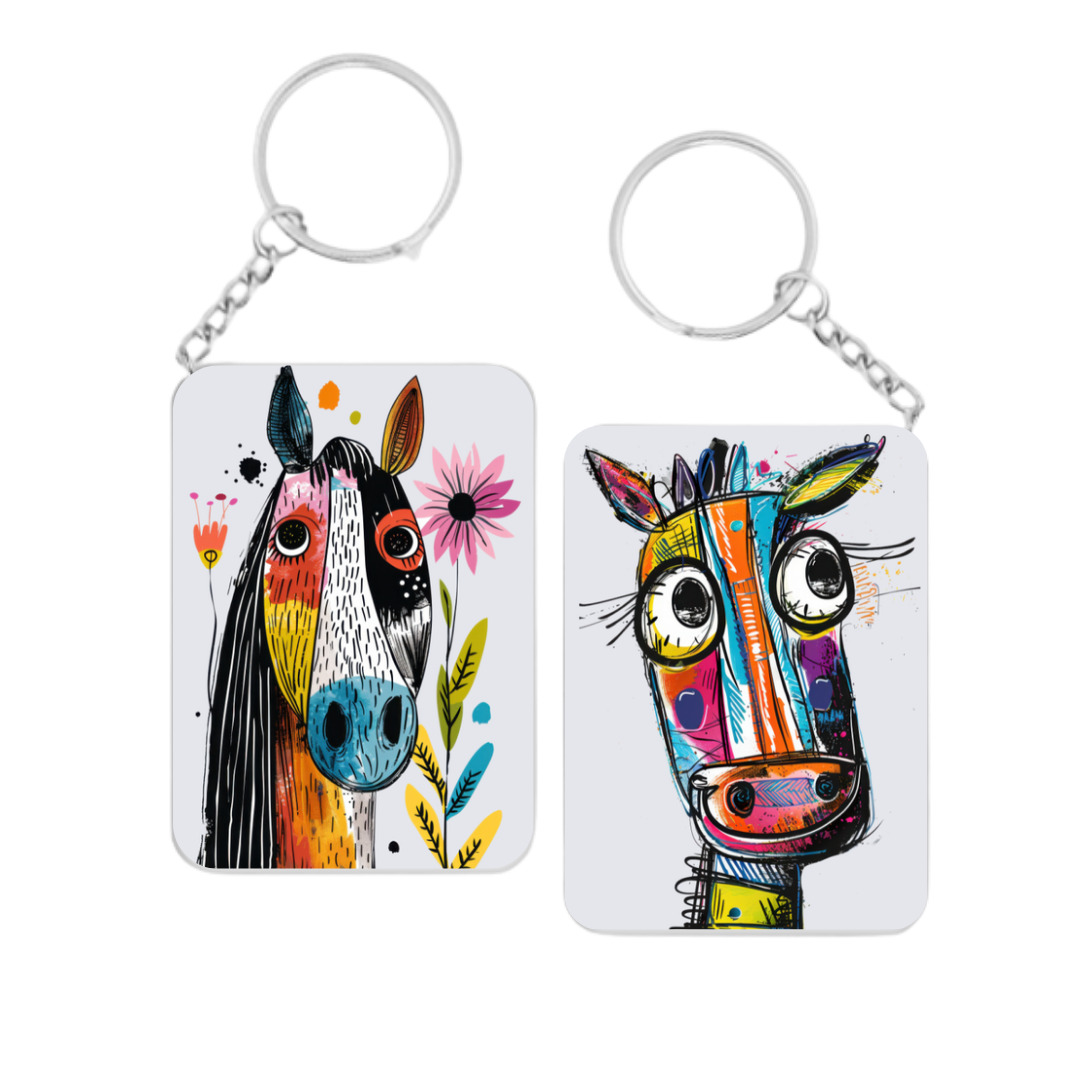 Quirky Horse Keyrings