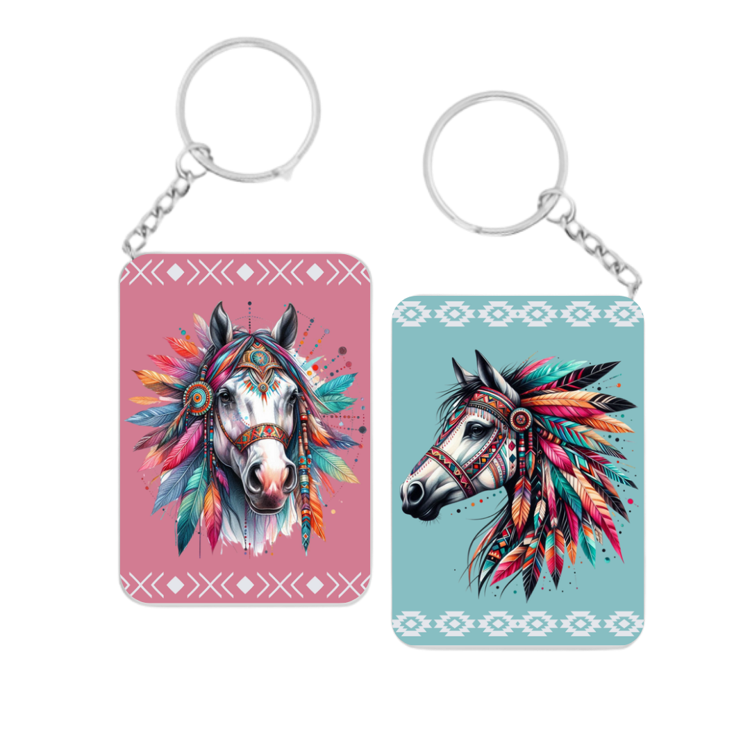 Native American Horse Keyrings