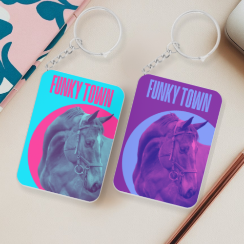 Personalised Pop Art Horse Keyring