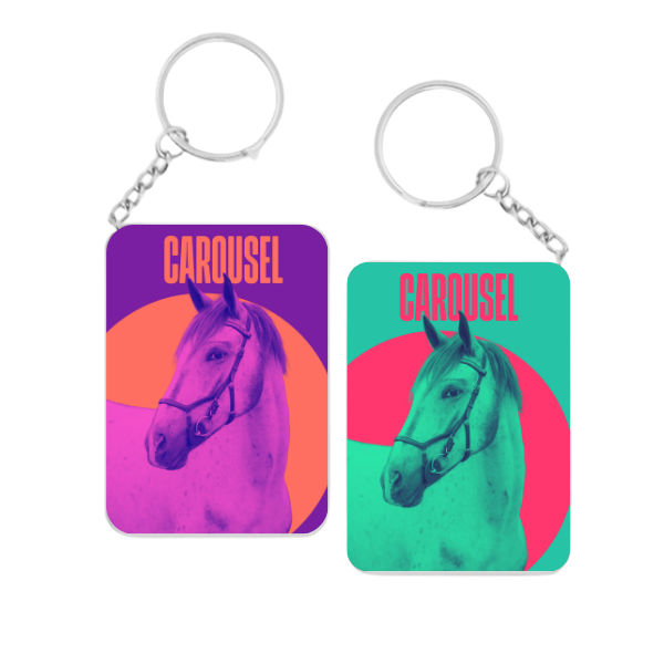 Personalised Pop Art Horse Keyring