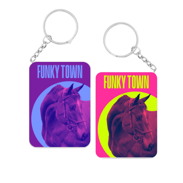 Personalised Pop Art Horse Keyring