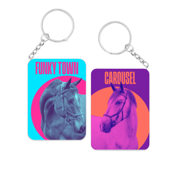 Personalised Pop Art Horse Keyring
