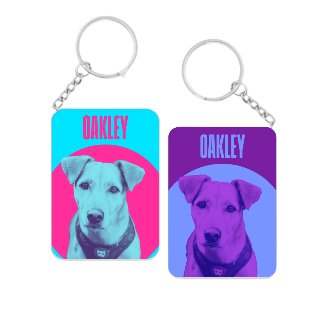 Personalised Pop Art Dog Keyring