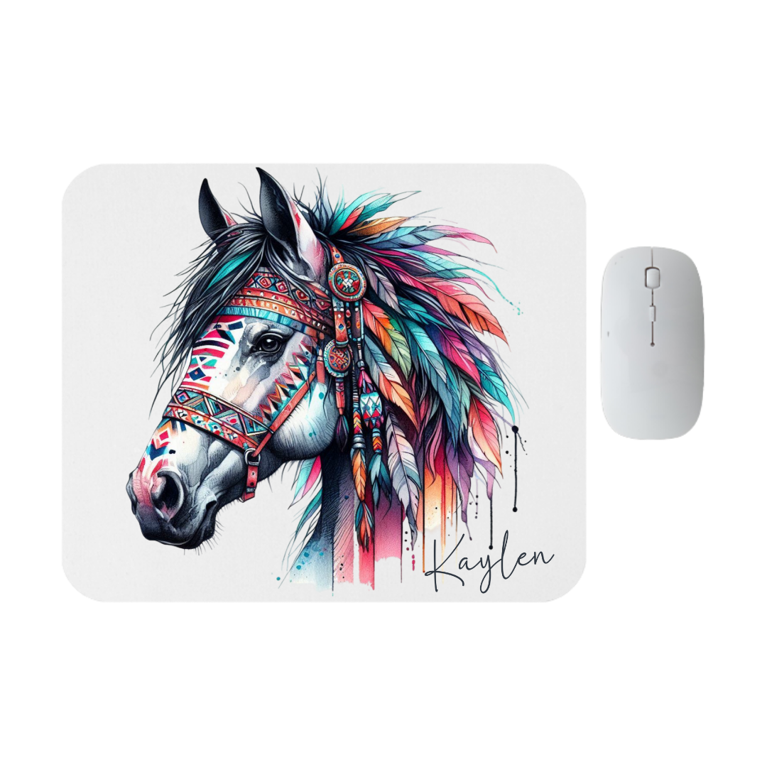 Personalised Native American Horse Mousepad