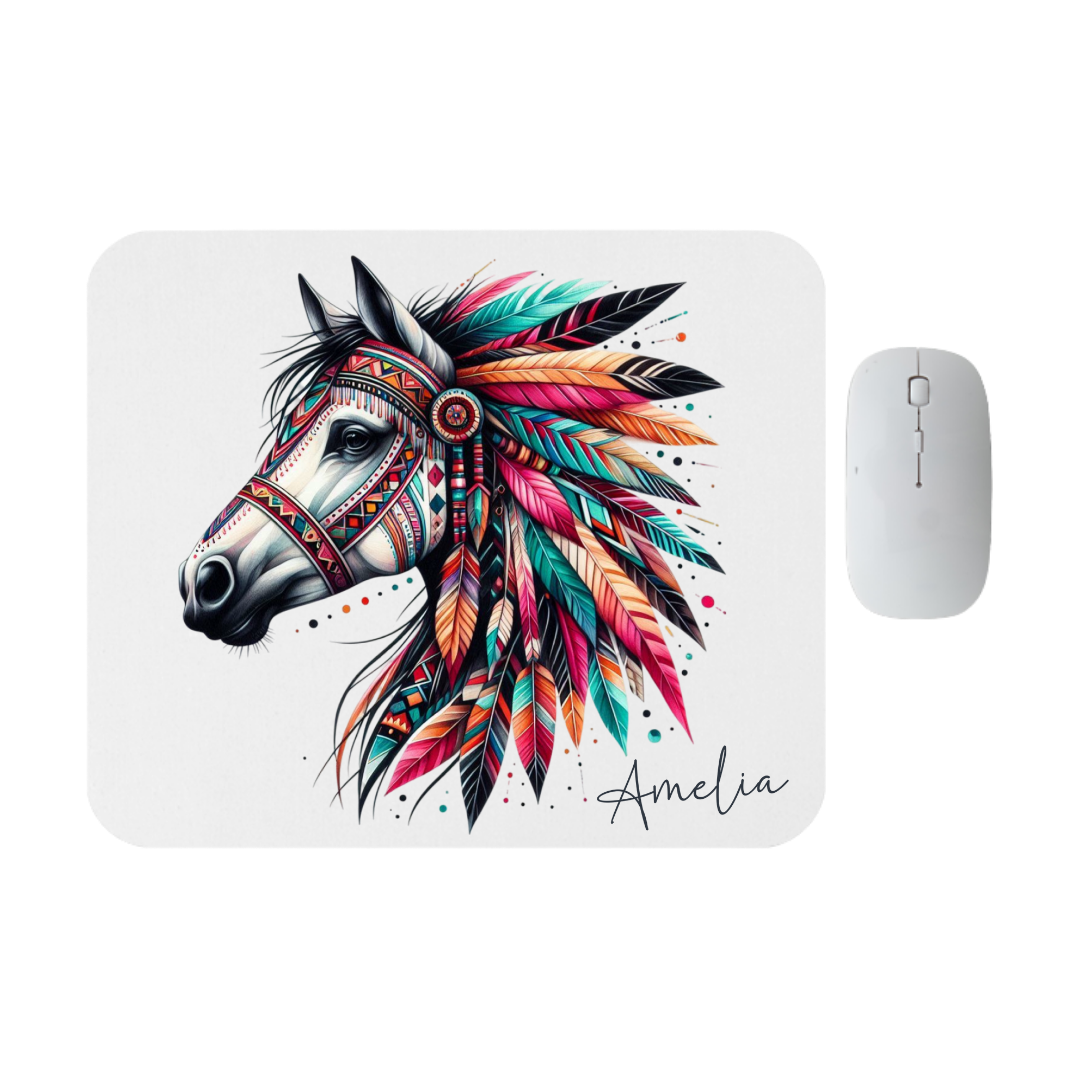 Personalised Native American Horse Mousepad