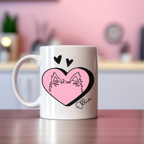 Personalised Dog Ear Ceramic Mug