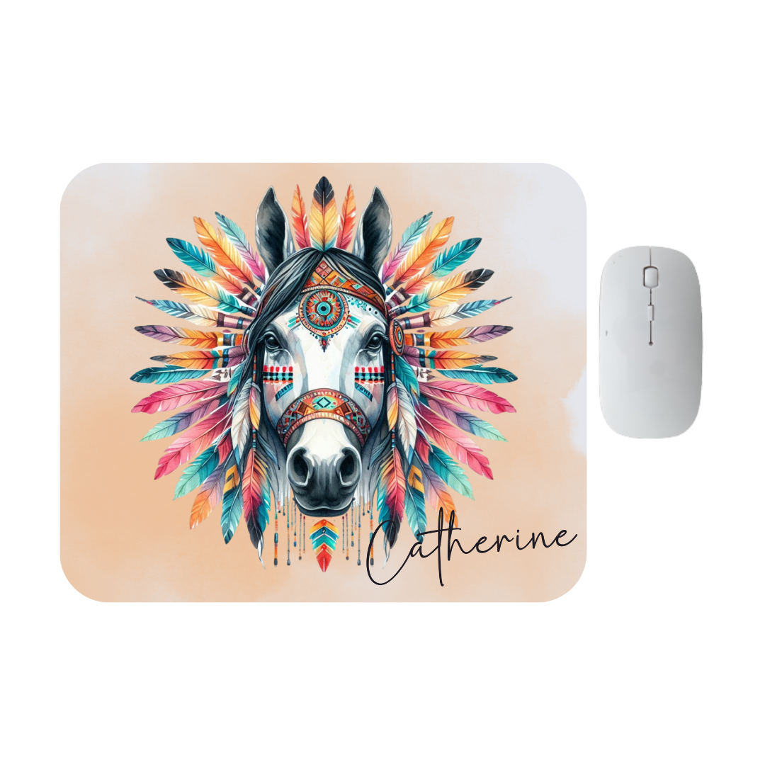 Personalised Native American Horse Mousepad