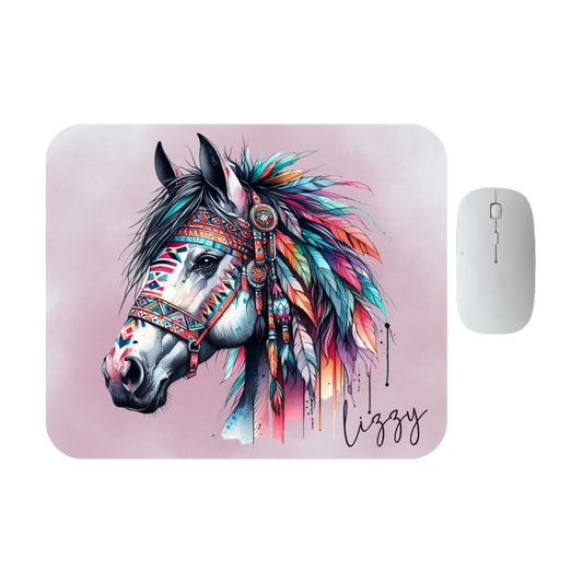 Personalised Native American Horse Mousepad