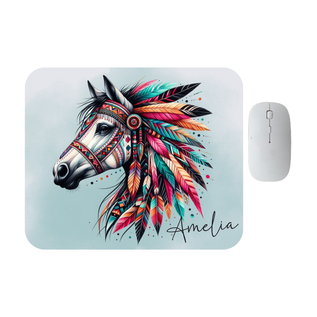 Personalised Native American Horse Mousepad