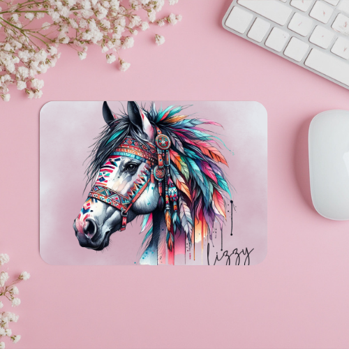 Personalised Native American Horse Mousepad