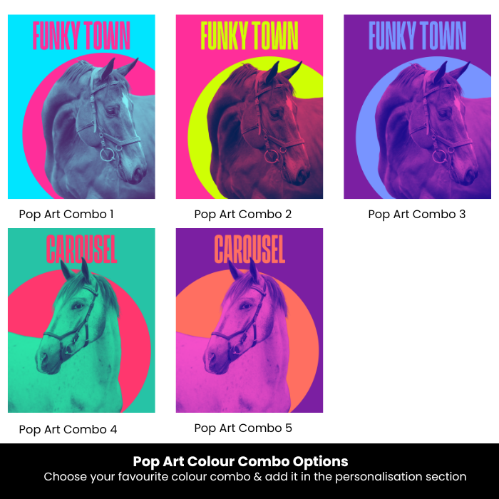 Personalised Pop Art Horse Keyring