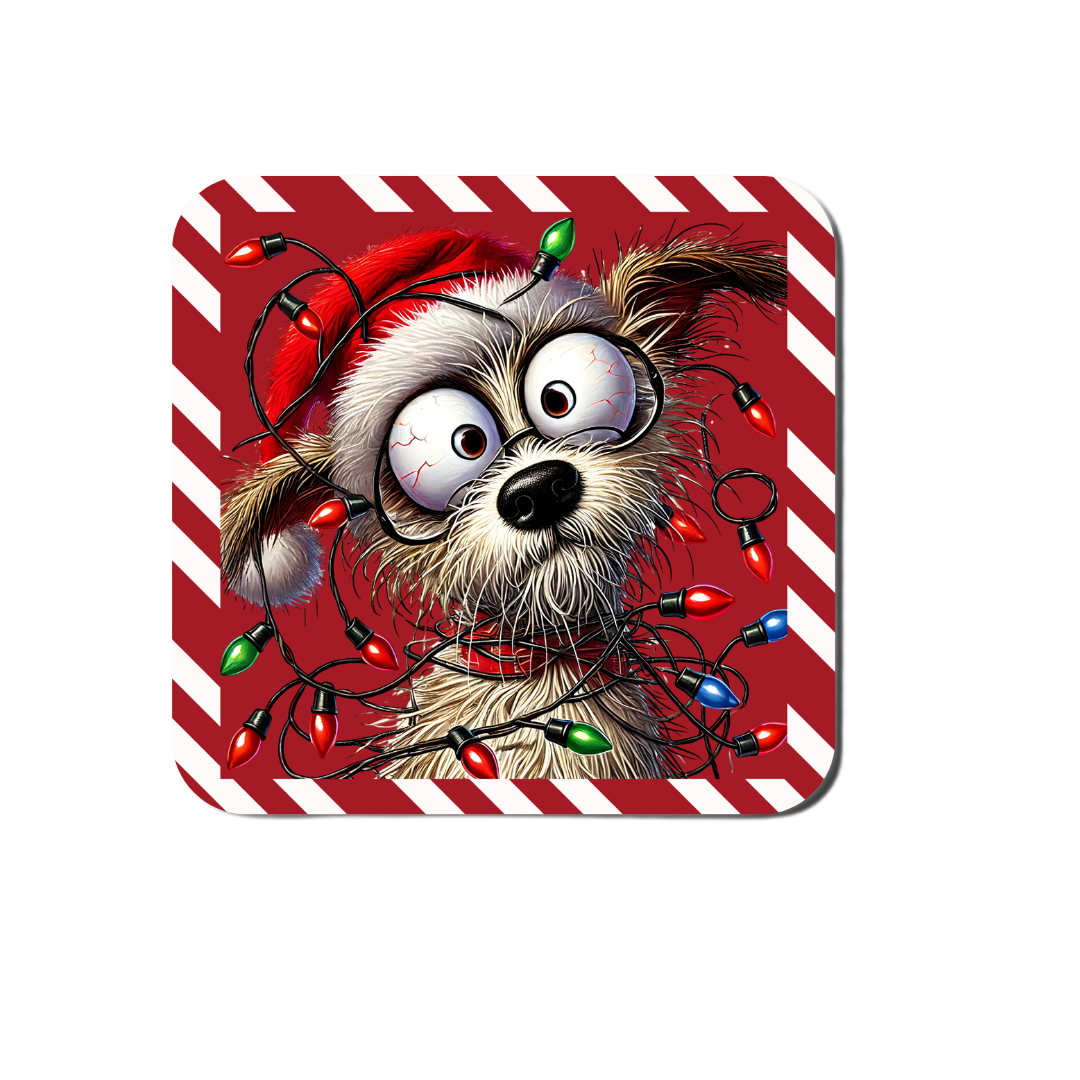 Quirky Christmas Dog Coasters