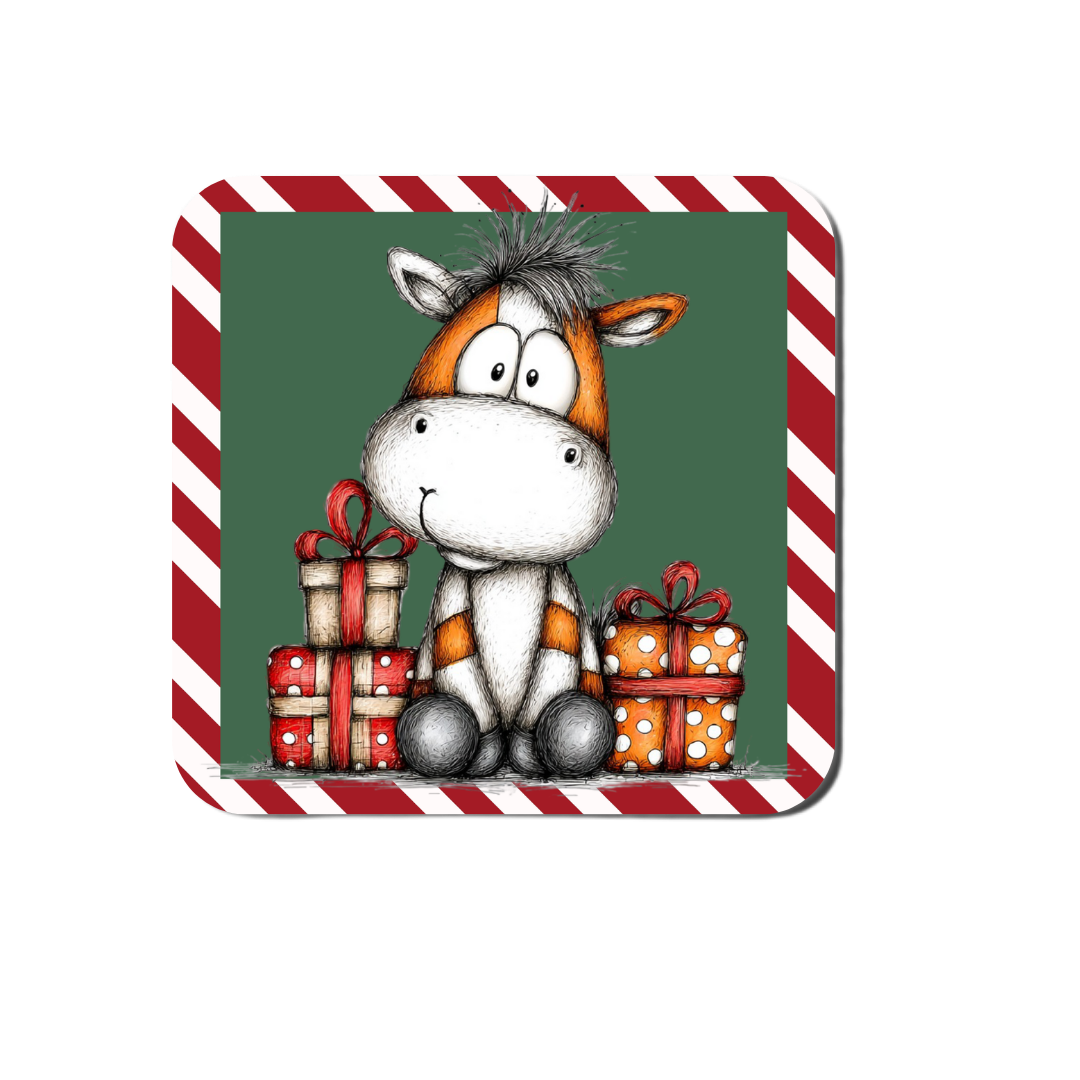 Quirky Christmas Horse Coasters