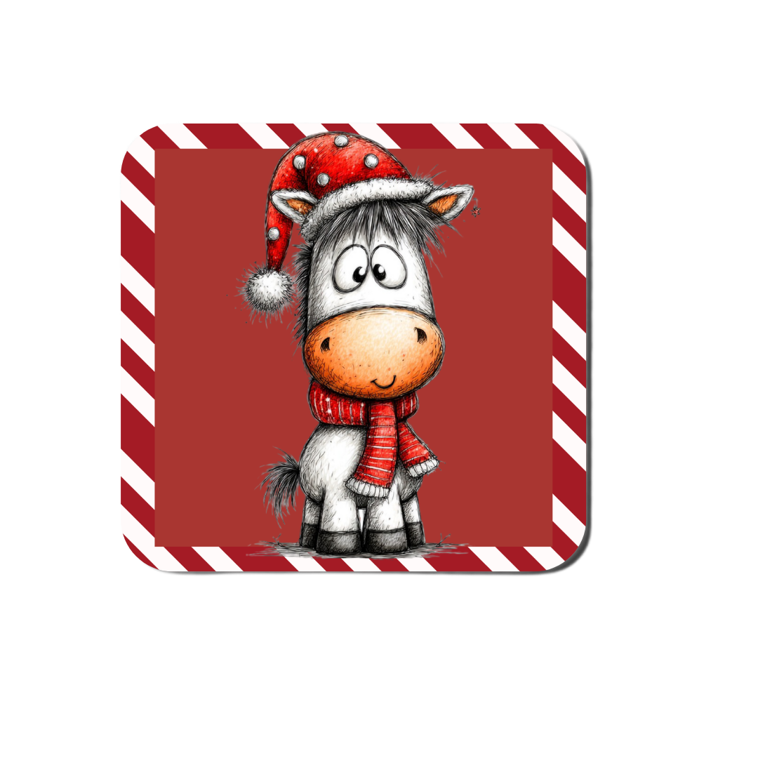 Quirky Christmas Horse Coasters