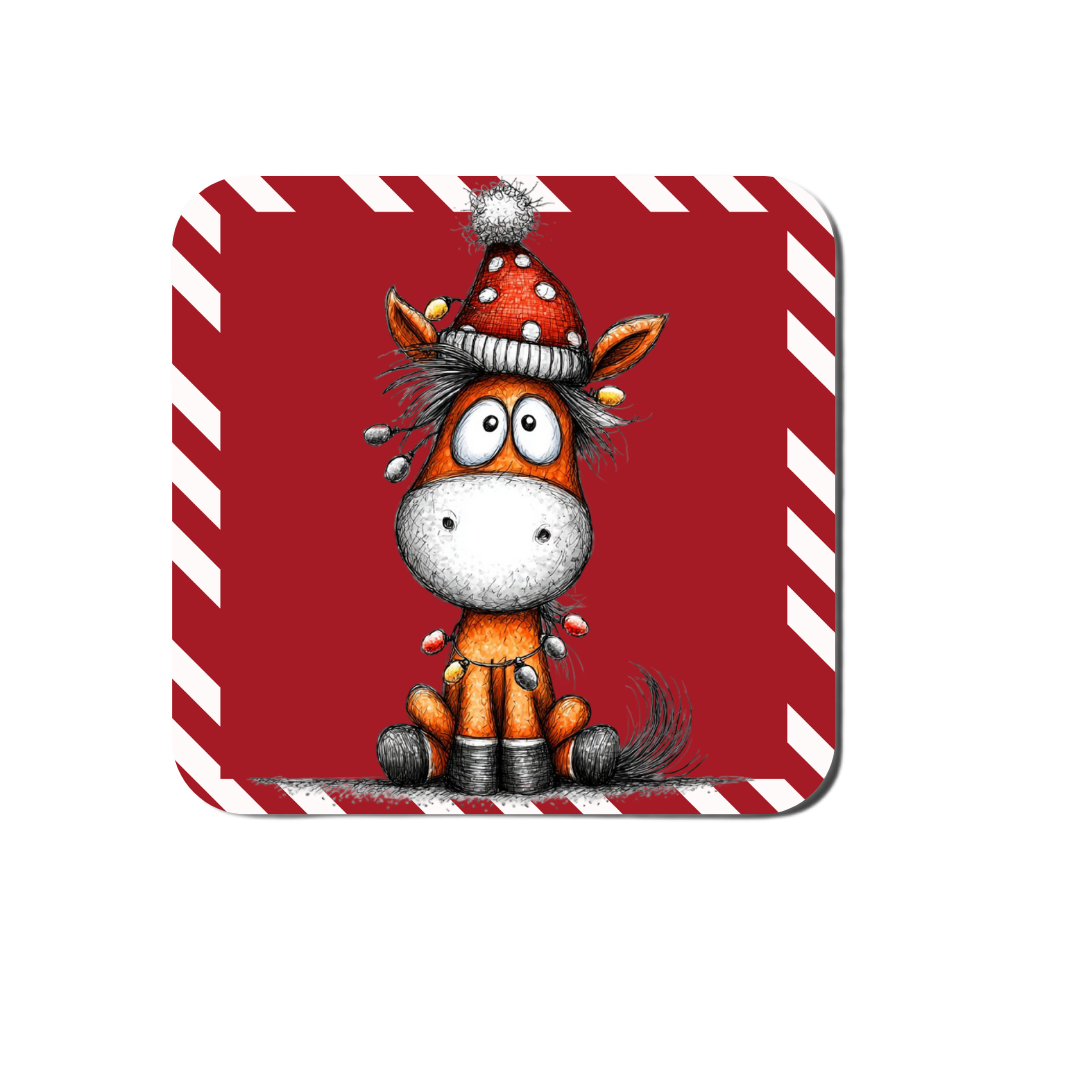 Quirky Christmas Horse Coasters