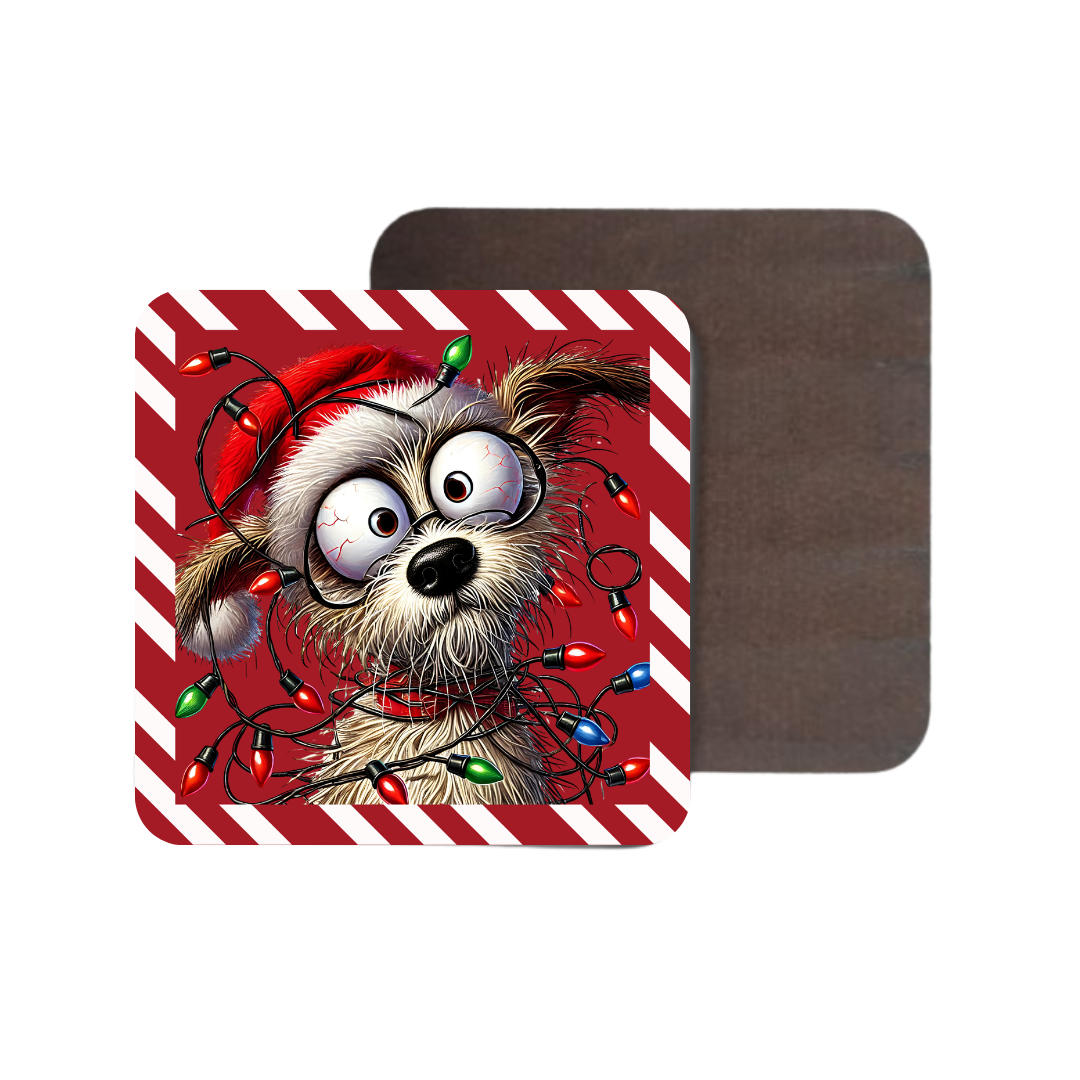 Quirky Christmas Dog Coasters