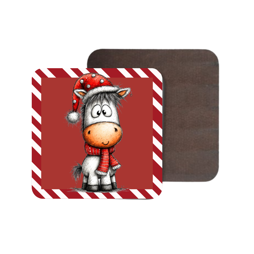 Quirky Christmas Horse Coasters
