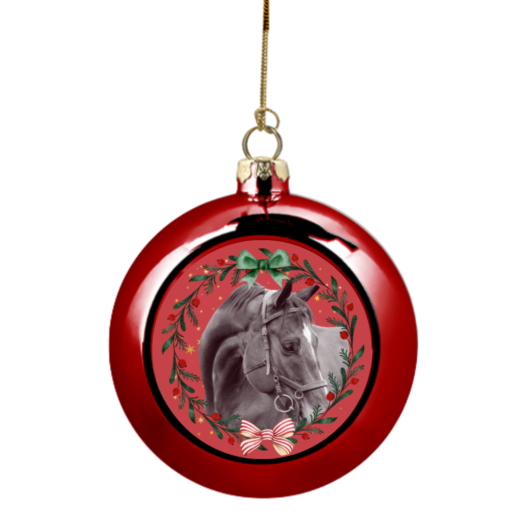 Personalised Christmas Horse Bauble