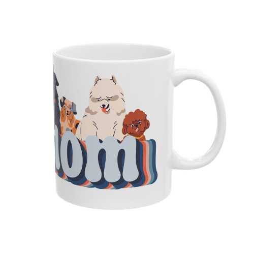 Retro Dog Mom Ceramic Mug