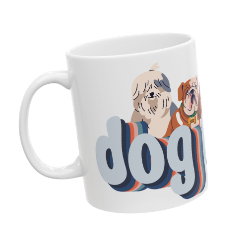 Retro Dog Mom Ceramic Mug