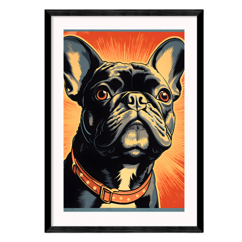 French Bulldog Retro Wall Art