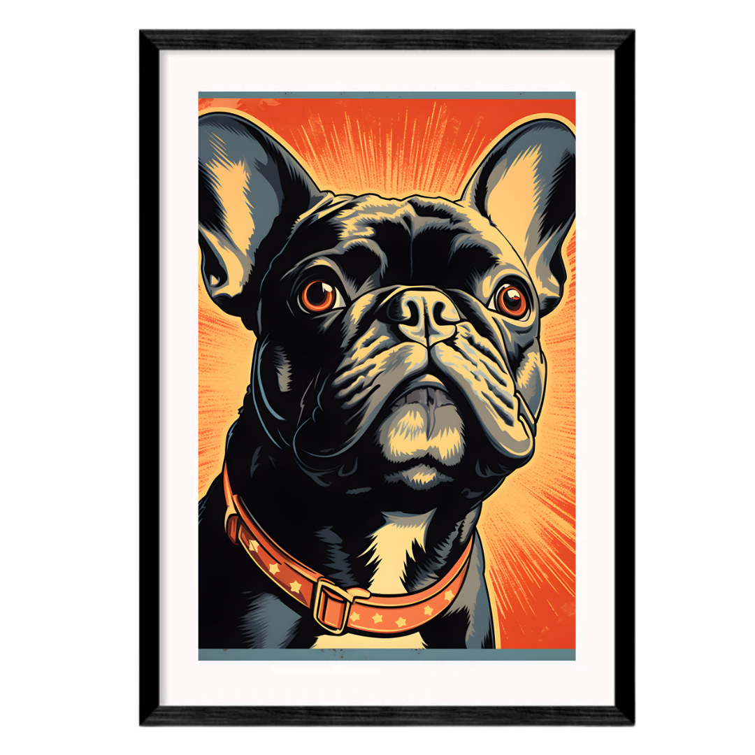 French Bulldog Retro Wall Art